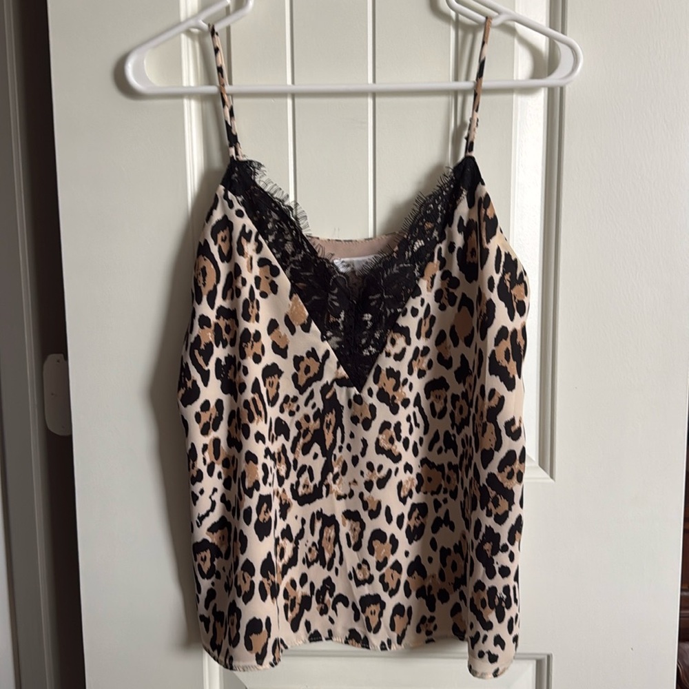 Leopard cami eyelash lace - Small